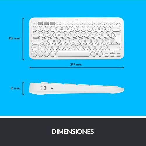 Imagen 6 de 7 de Teclado bluetooth Logitech K380 QWERTY español color rosa
