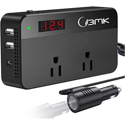 Adaptador De Cargador De Coche Bmk 200w, Inversor De Cc...