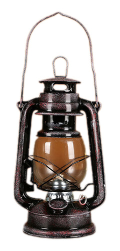 (bz) Lámpara De Aceite Led Vintage De Metal, Linterna Portát