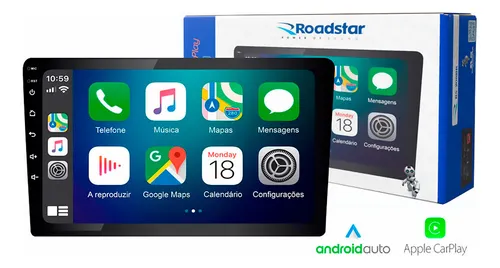 comprar Central Multimídia 9 Polegadas Roadstar Carplay RS908BR Android Auto
