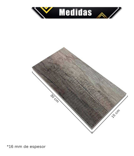 Imagen 3 de 8 de 3 Repisas Flotantes Minimalistas Melamina Vintage 30x15 Color Lombardia