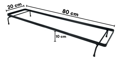 Suporte Rasteiro De Ferro P/ Jardineiras E Floreiras 80x20 Cor Ouro Velho