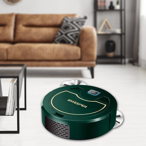 Robot Aspirador Con Sensor Inteligente 360 Verde