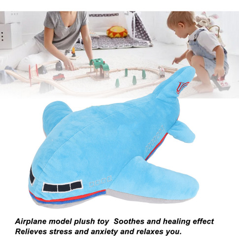 Peluche De Avión De Peluche Azul