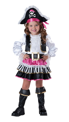 Disfraz Talla X-small (2t) Para Niña Pirata Halloween