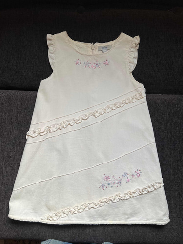 Vestido Zara Corderoy Beige T.4