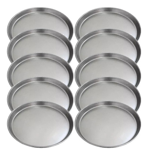 Set 10 Moldes Para Pizzas Pizzeras De Chapa Dd 20 Cm-