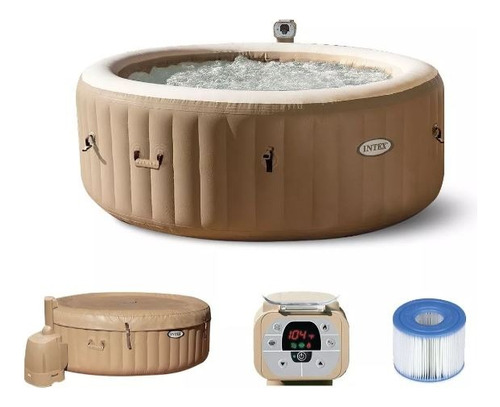 Jacuzzi Con Hidromasaje Inflable Lay-z-spa Palm C/ Cobertor