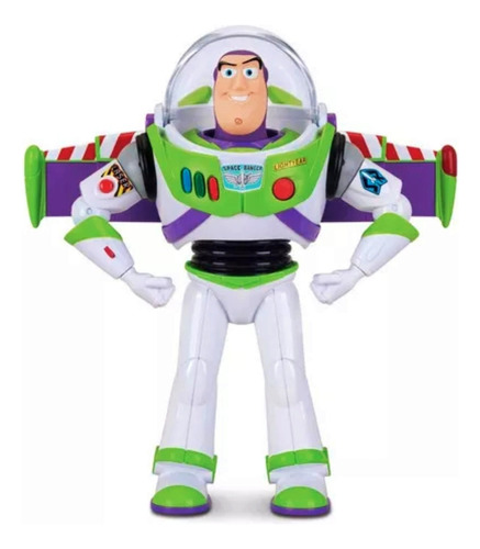 Toy Story Buzz Lightyear Con Alas Parlante 6 Frases C/luces 