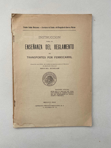 Transportes Por Ferrocarril, 1922