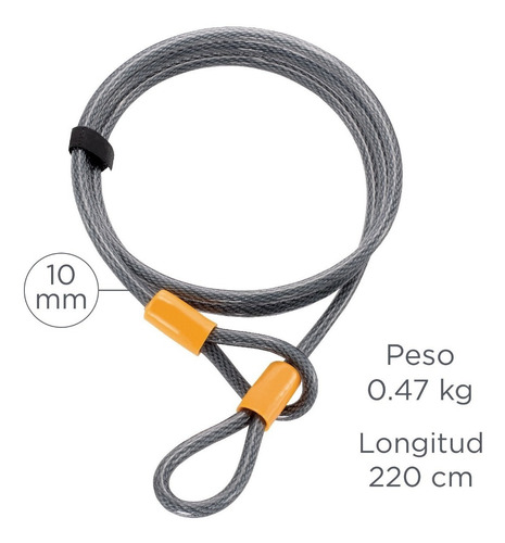 Candado Onguard Akita 8043 - Cable De Seguridad