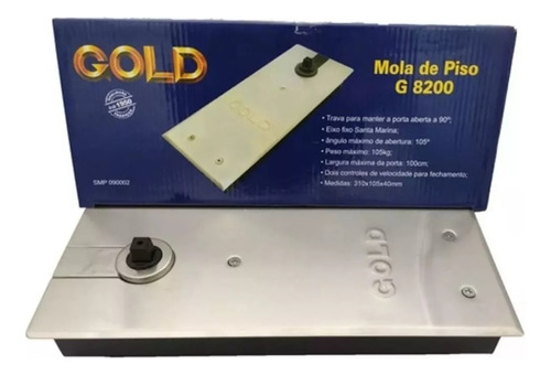 Mola De Piso Hidráulica Para Porta De Vidro Mod 8200 Gold