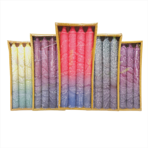 Kit 4 Velas De Cera Largas 2 Colores