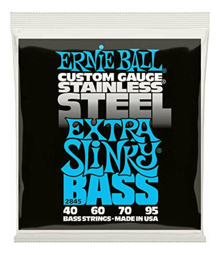 Ernie Ball Extra Slinky Cuerdas Para Bajo Eléctrico, Acero