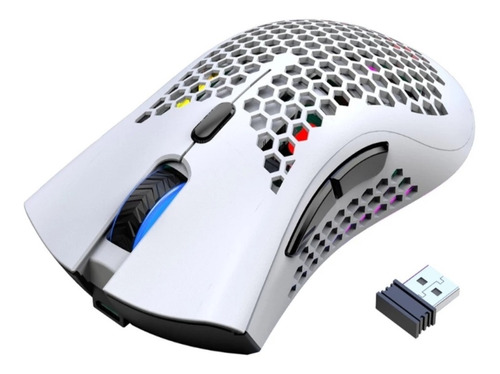 Mouse gamer inalámbrico recargable K-Snake  BM600 white