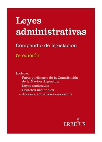 Libro Leyes Administrativas Compendio De Legislación