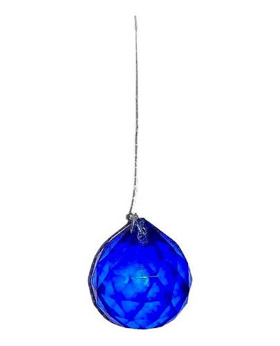 Silant Caireles Esfera 3,5 Cristal Color Azul Arañas F Shui