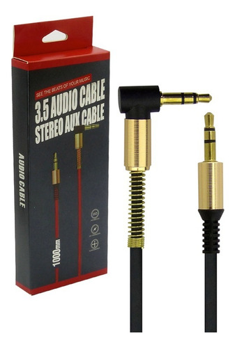 Cable De Audio 1x1 Plug 3.5mm Punta Plana Auxiliar 1mt