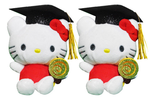 Lote 2 Peluches Hello Kitty Graduación