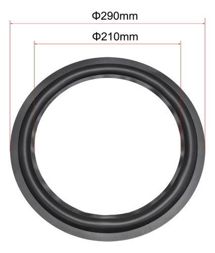 Uxcell Anillos Envolventes De Borde De Goma Para Altavoz De