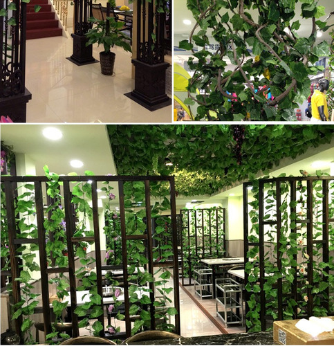 Imagen 4 de 9 de Enredadera Hiedra Artificial Pack Jardin Vertical Muro