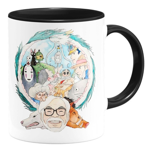 Taza Interior De Color Miyazaki Totoro Castillo Ghibli Anime