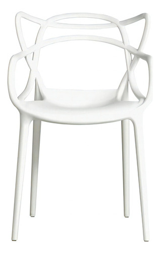Cadeira De Jantar Sala Allegra Estrutura Empilhavel, 4 Unidade Branco