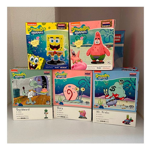 Bloques Armables De Bob Esponja 694 Piezas Figura 3d