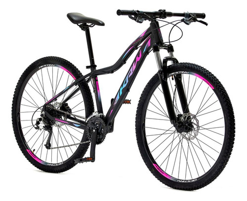 Bicicleta Aro 29 Krw Alum 27v Shimano Acera Hidrál Trava S31 Cor Preto/pink E Azul