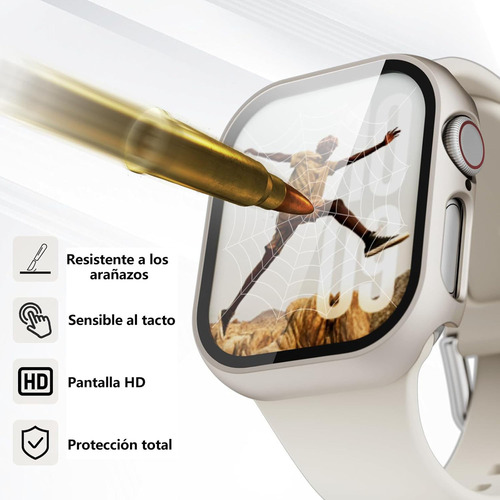 A 4pzs Fundas Con Mica Cristal Templado Para Apple Watch S10