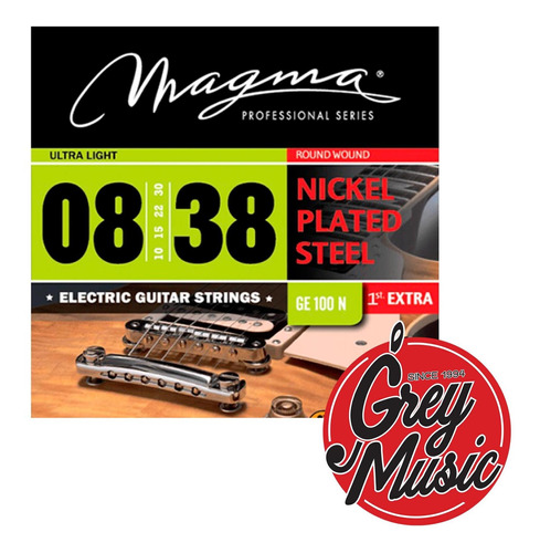 Encordado Magma Ge100n De Guitarra Electrica Nickel 008 