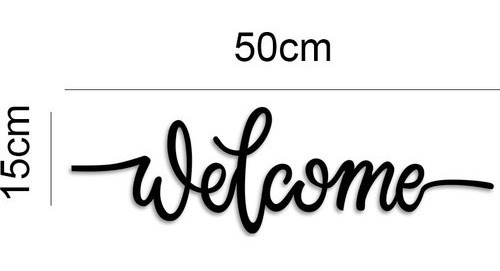 Placa Vazada Decorativa Parede Welcome Bem Vindo Mdf - M11