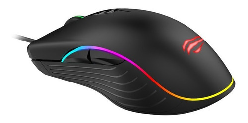 Imagen 1 de 3 de Mouse De Juego Alámbrico Rgb Negro Usb Ms1006 Havit