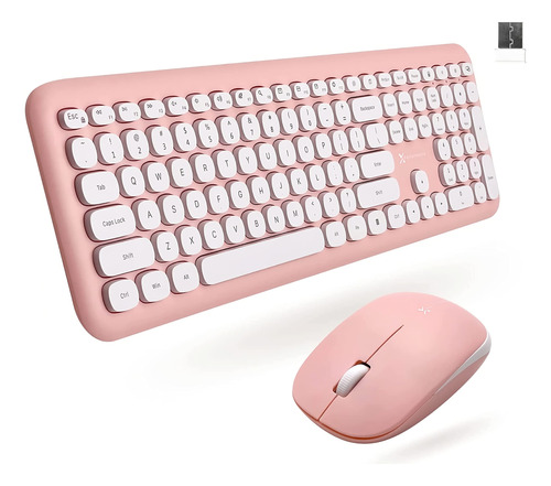 X9 - Combo De Teclado Y Mouse Rosa - 2.4g Inalambrico - Tran