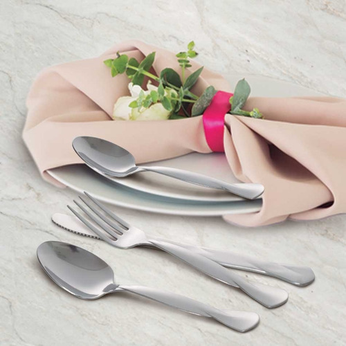 Set De Cuchillos Acero Inoxidable 12 Piezas Moven Althea Color Plateado