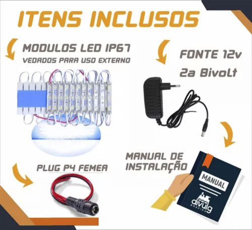 Letra Caixa Pvc Expandido Led 3d Retroiluminado Externo Luz