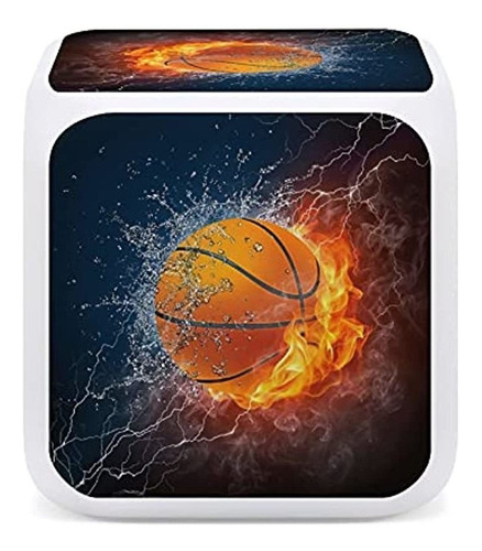 Fuego Llama Agua Hielo Baloncesto Led Cambio Reloj Despertad