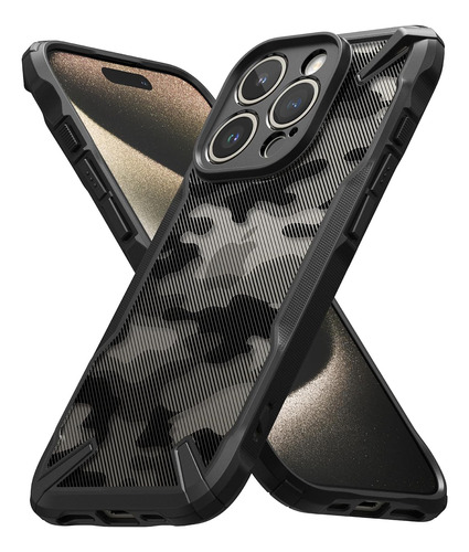 Capa Para iPhone 15 Pro Max  Ringke Fusion-x - Camuflado