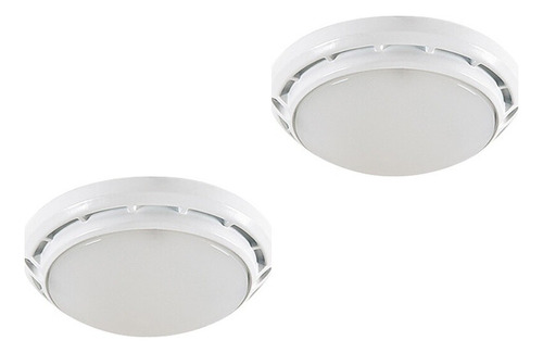 Set De 2 Lámparas De Techo Redondas Led 5w 3000k Blanco Magg