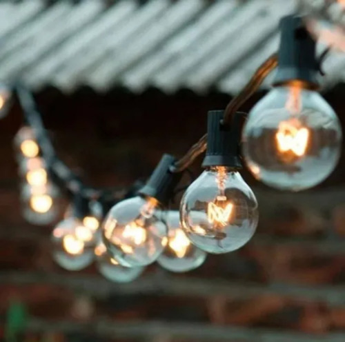 Imagen 3 de 5 de Guirnalda Guia 25 Luces Vintage Simonas Exterior 7.6mts Clic