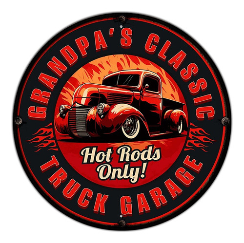 #807 - Cuadro Decorativo Vintage Hot Rod Auto Retro No Chapa