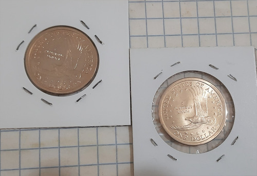 Moneda Cobre Zinc, Estados Unidos, Un Dólar, 2007/8 D, 2 Pz.