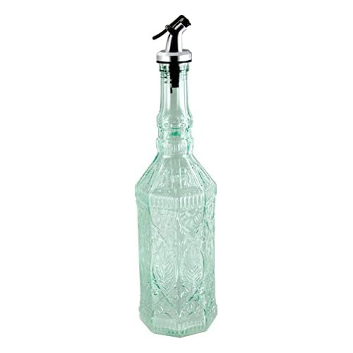 Gaudi Embossed Decorative Glass Oil And Vinegar Cruet W...