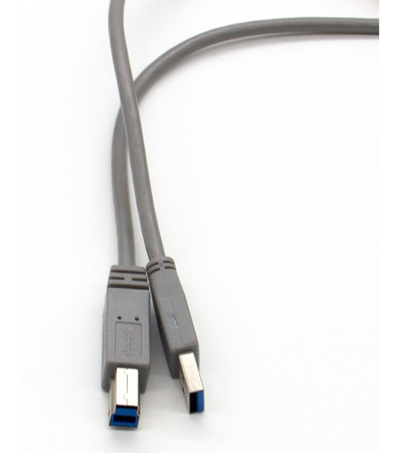 Cable Usb Impresora 3.0 A B 2 Metros Mts Hp Epson Lexmark Color Gris