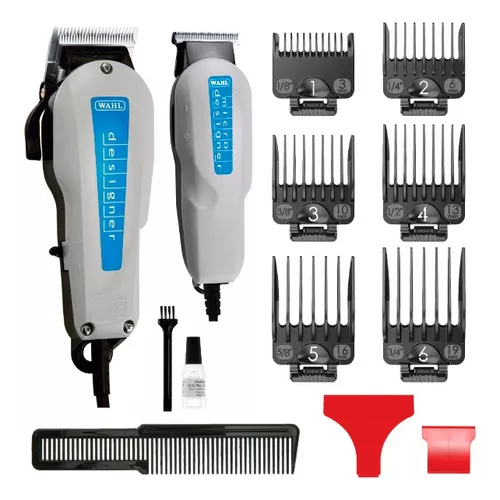 Combo Maquina Y Patillera Profesionales Wahl Gris Original