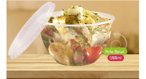40 Pote Bowl 500ml Caldo, Sopa ,tp, Prafesta, Freezer Micro