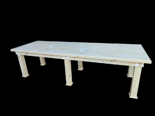 Mesa Comedor 3,00 X 1,00 Con 6 Patas. Todo En Pino Macizo