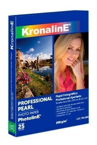 Papel Fotográfico Aperlado 260gr Kronaline Carta 25 Hojas