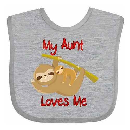 Baberos Para Bebé Inktastic My Aunt Loves Me Sloth Baby Bib 