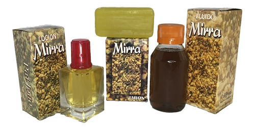 Combo Aromatico Mirra Fluido Jabon Locion Atomizador Paijoao